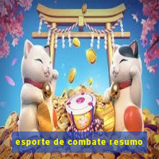 esporte de combate resumo